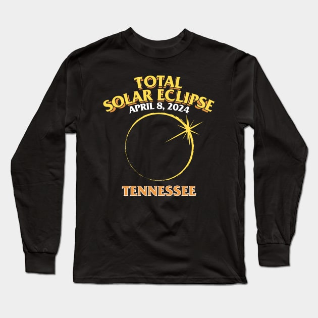 Total Solar Eclipse 2024 - Tennessee Long Sleeve T-Shirt by LAB Ideas